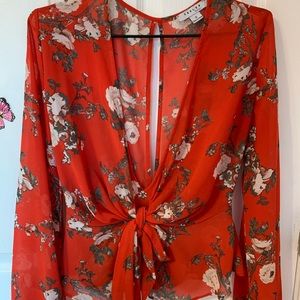 Long sleeve flower shirt
